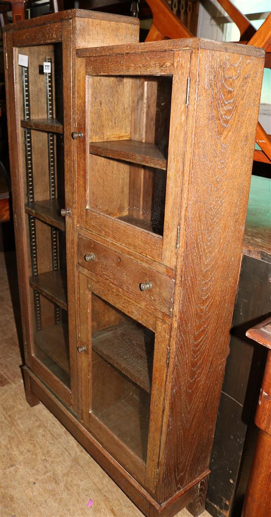 Oak glazed cabinet